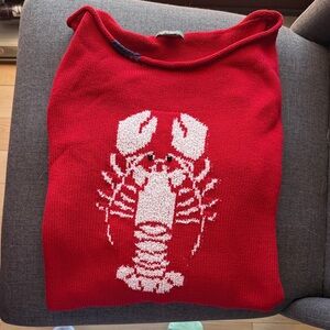 Wild Fable Red Knit Sweater w/Lobster graphic